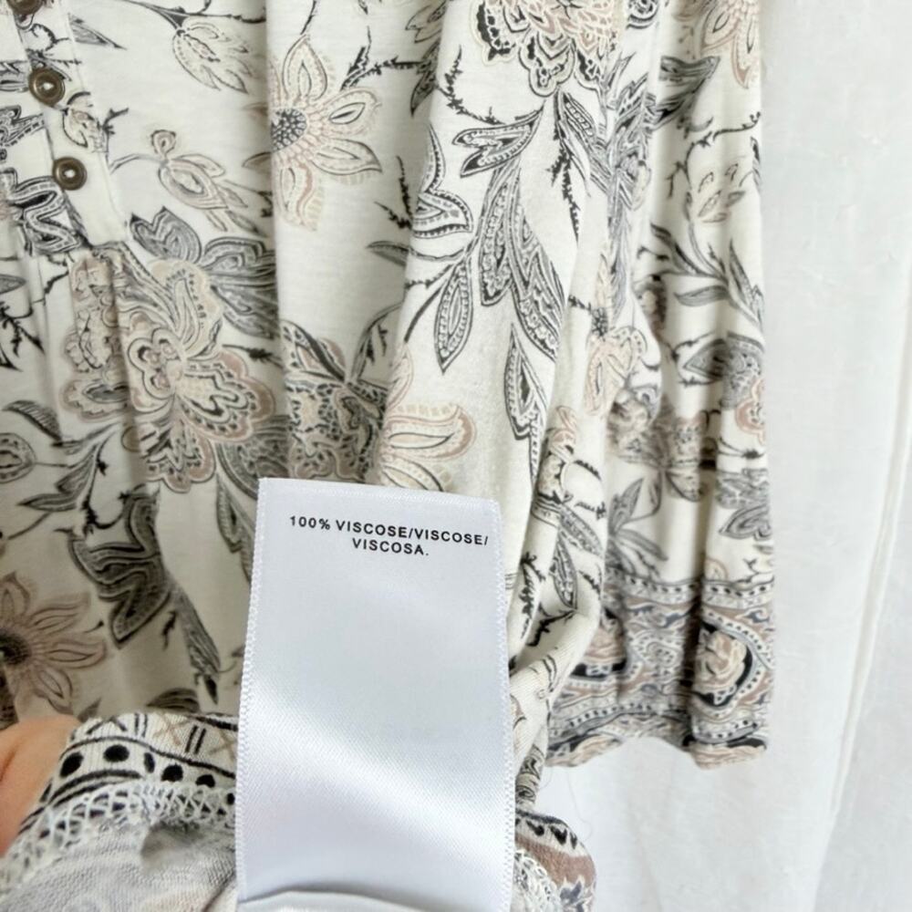 Lucky Brand Boho Paisley Print Top Women’s Size 3X - Picture 4 of 6